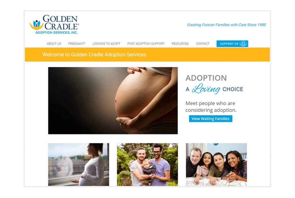 Golden Cradle Adoption Services Customized WordPress Theme