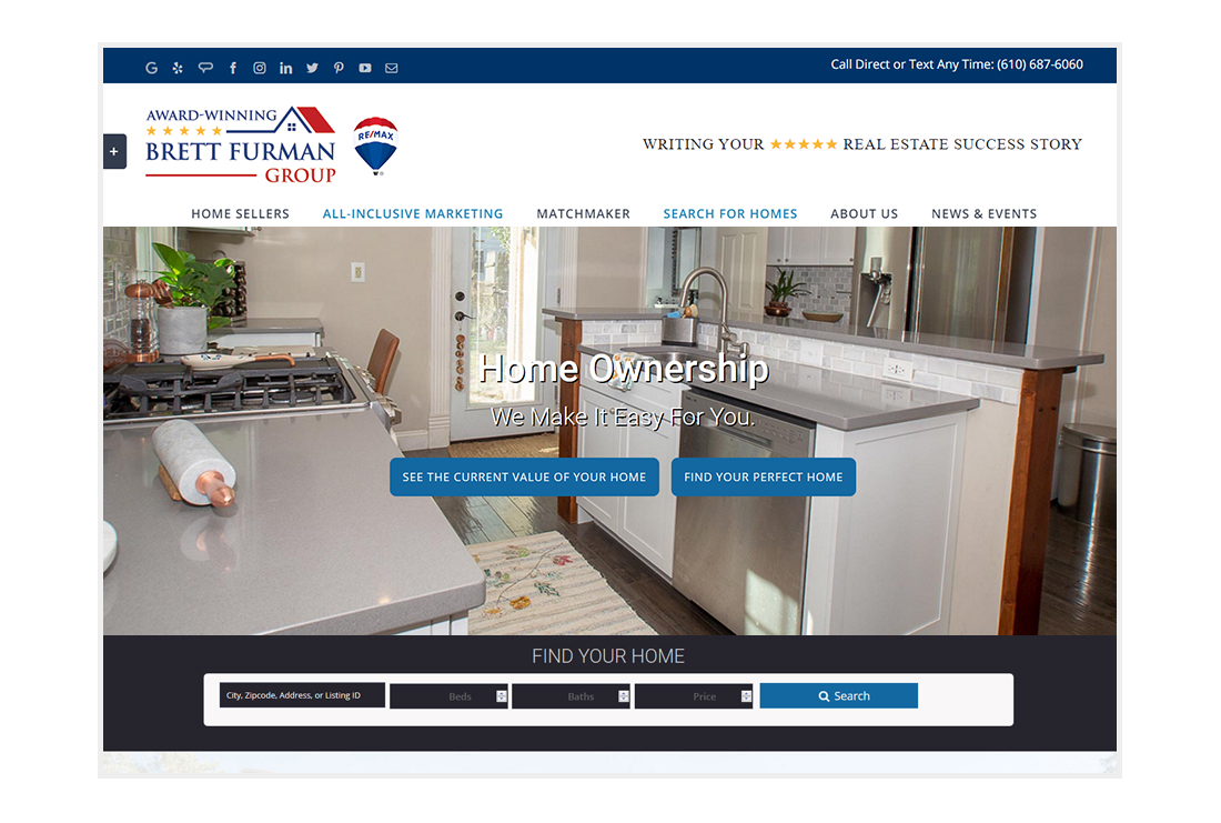 Brett Furman Group Real Estate - customized WordPress Theme