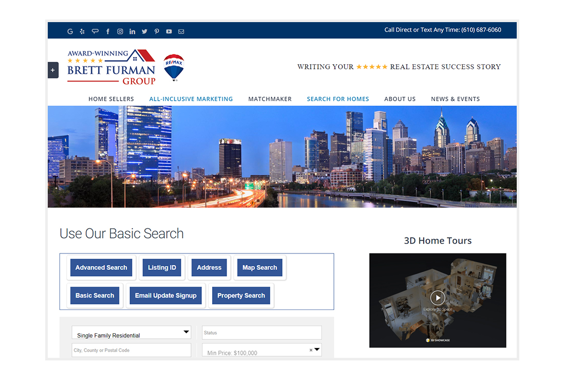Brett Furman Group - Real Estate Search page