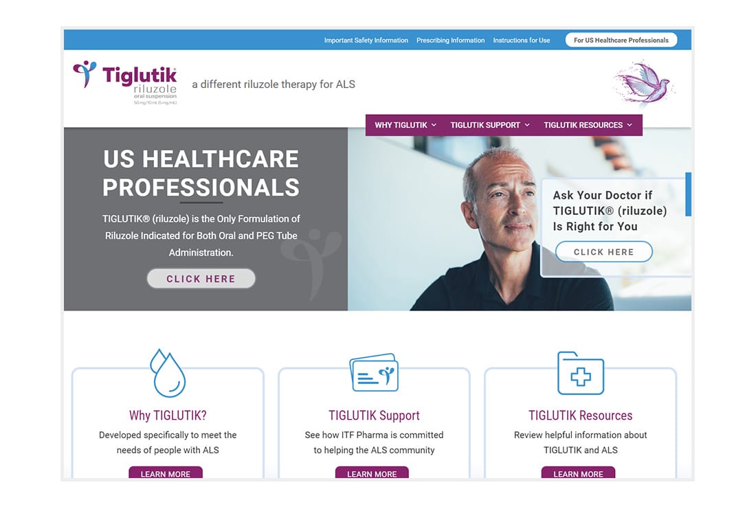 Tiglutik website homepage view