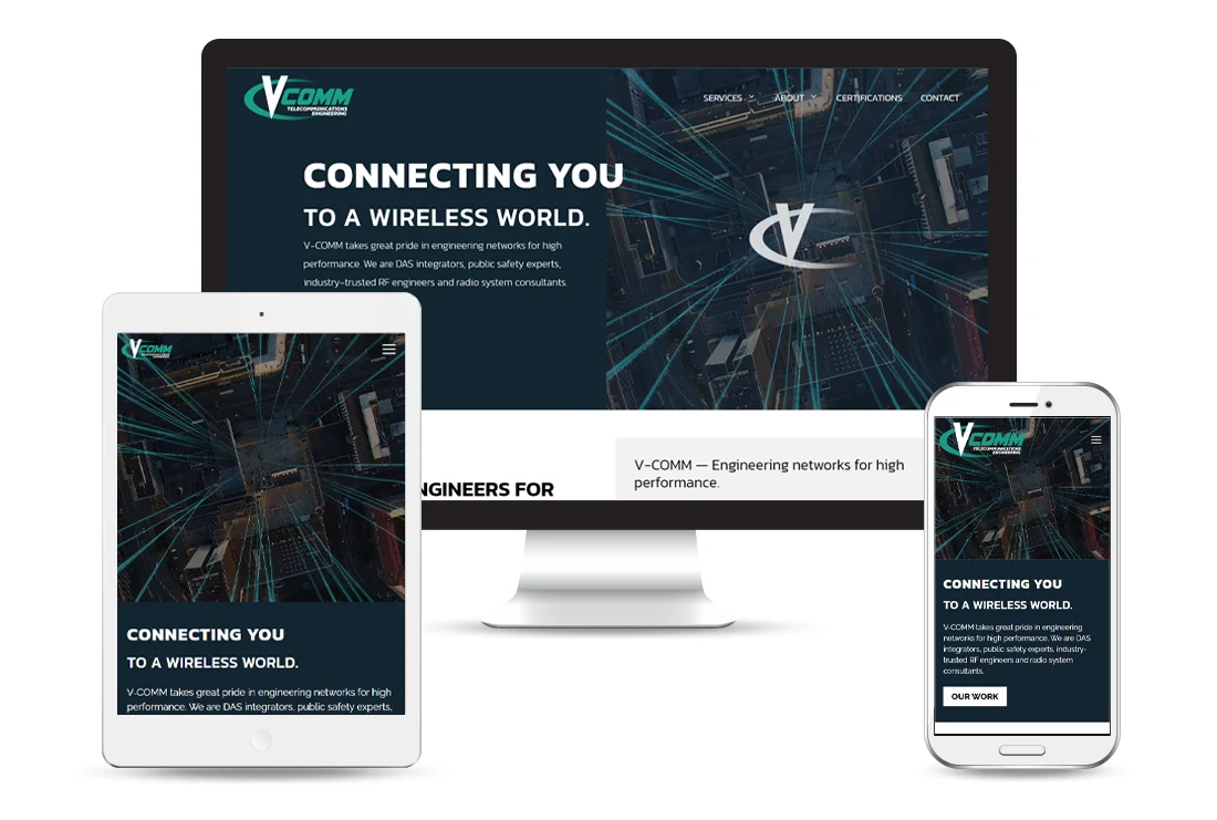 V-COMM Telecommunications Engineering - website views