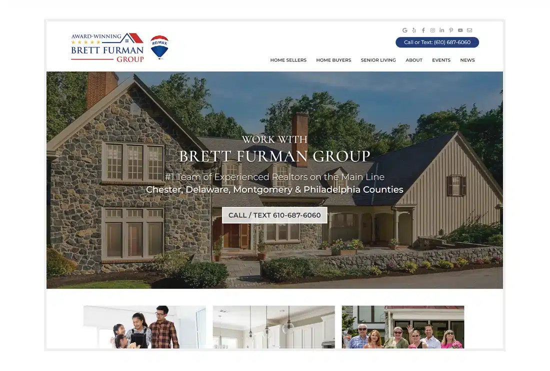 Brett Furman Group Real Estate homepage website view